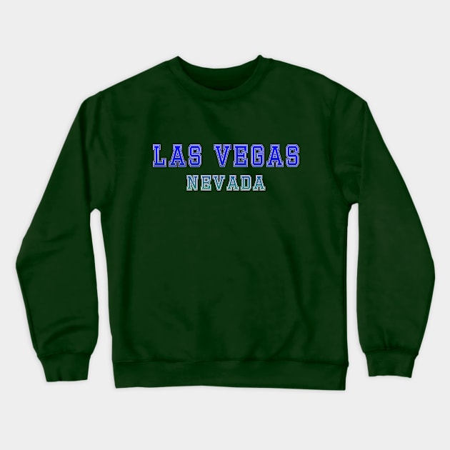 Dark Blue to Teal Green Las Vegas Nevada Gradient Logo Design Crewneck Sweatshirt by vintagetrends